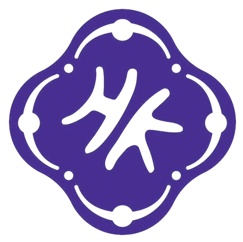 The HK Community Hub mark: radiating lines forming a haitang blossom around the letters HK